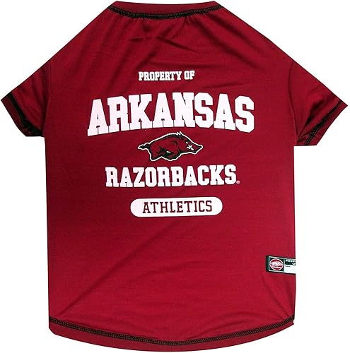 Miniatura 64 de NCAA Camiseta de manga corta para perros y gatos, camiseta deportiva duradera, 5 tamaños disponibles en más de 50 equipos escolares – Traje