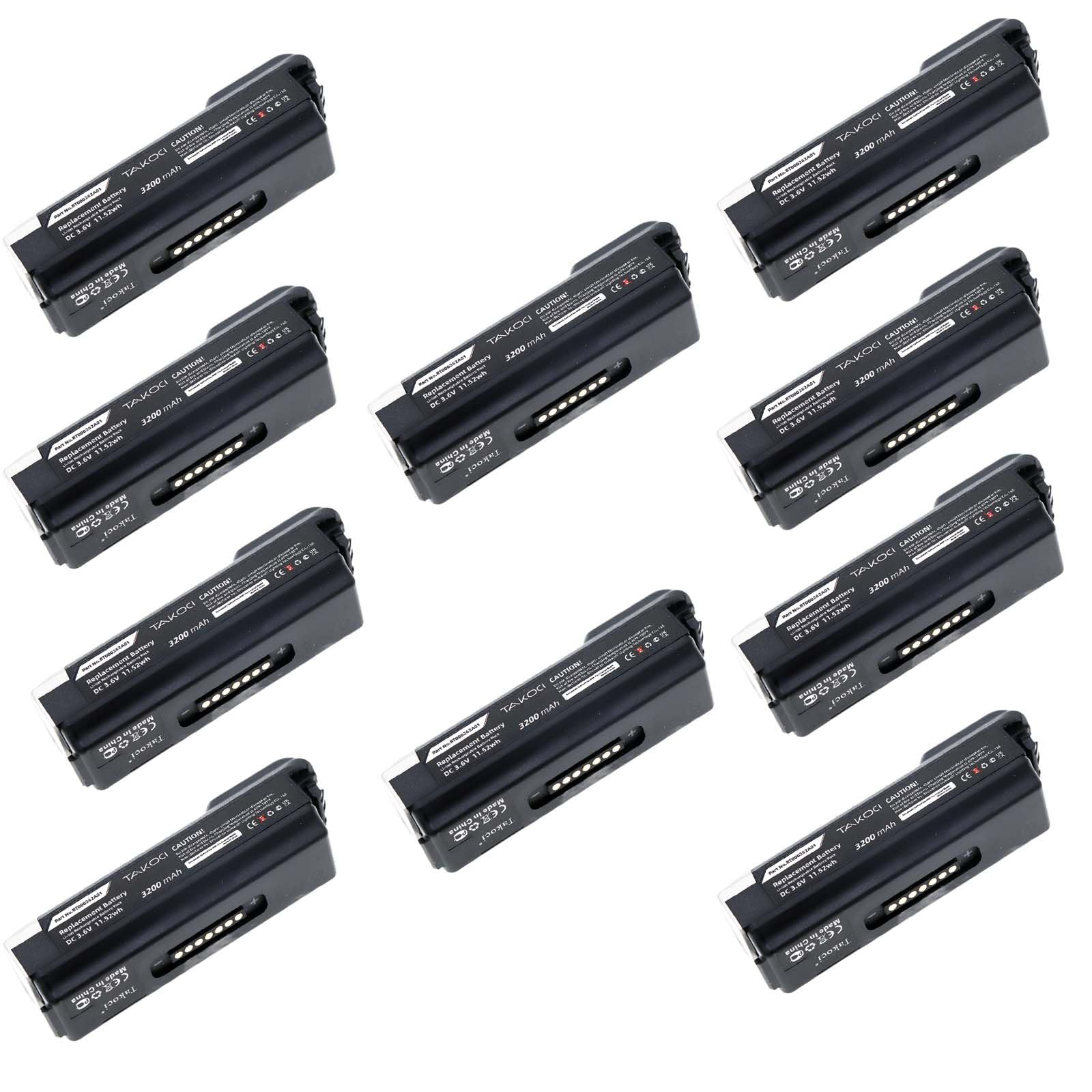 Youejoeq (10pcs) 11.52Wh Replacement Battery | Compatible with Ze'bra WT6300, RS6000, WT6000 | BT000262A01, BTRY-VC8X-20MA1-01