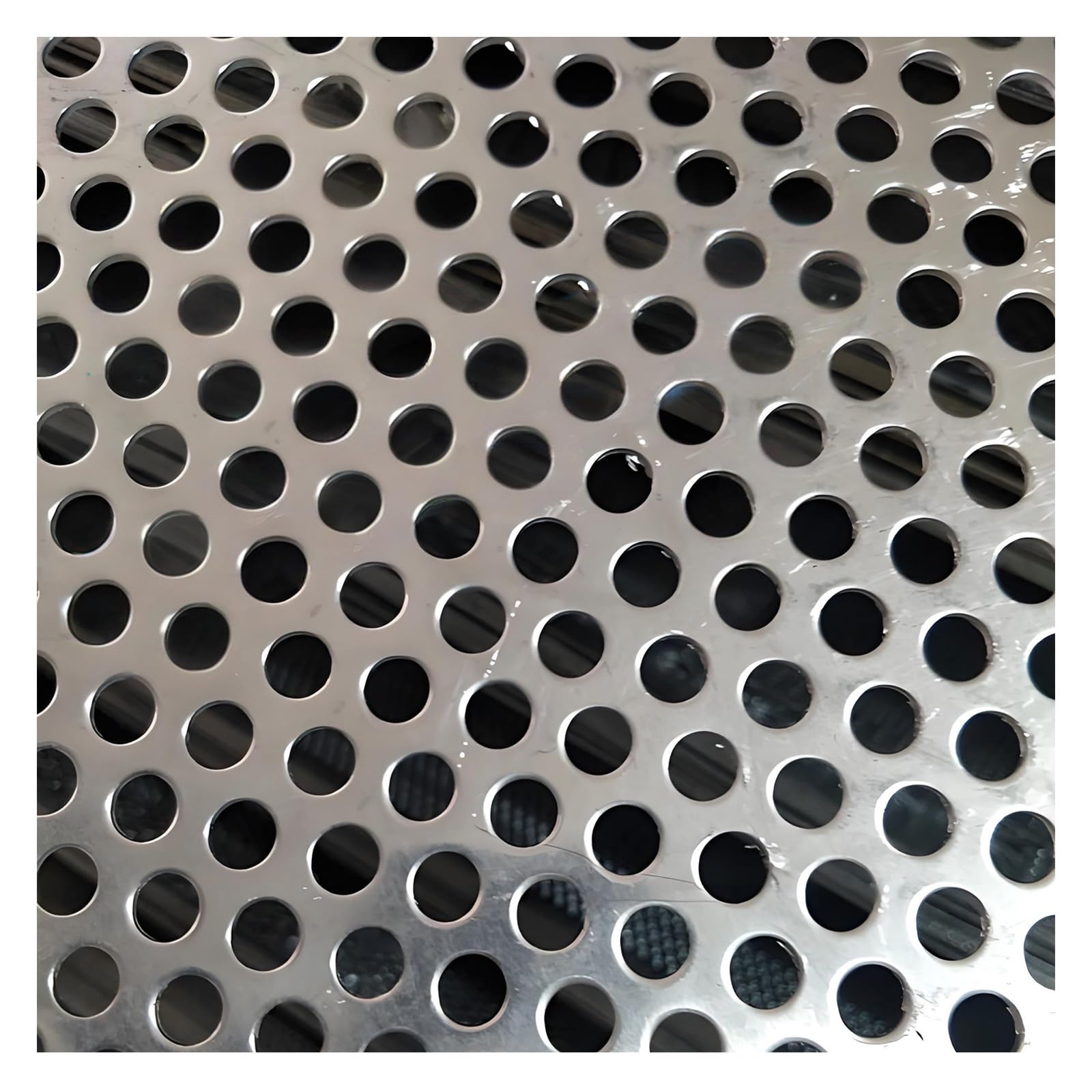 Chapa Perforada de Acero Inoxidable, Soporte de Flores barandilla Varios tamaños Hoja Perforada Acero Inoxidable 304(W50*L600cm/W19.6*L236.2in)
