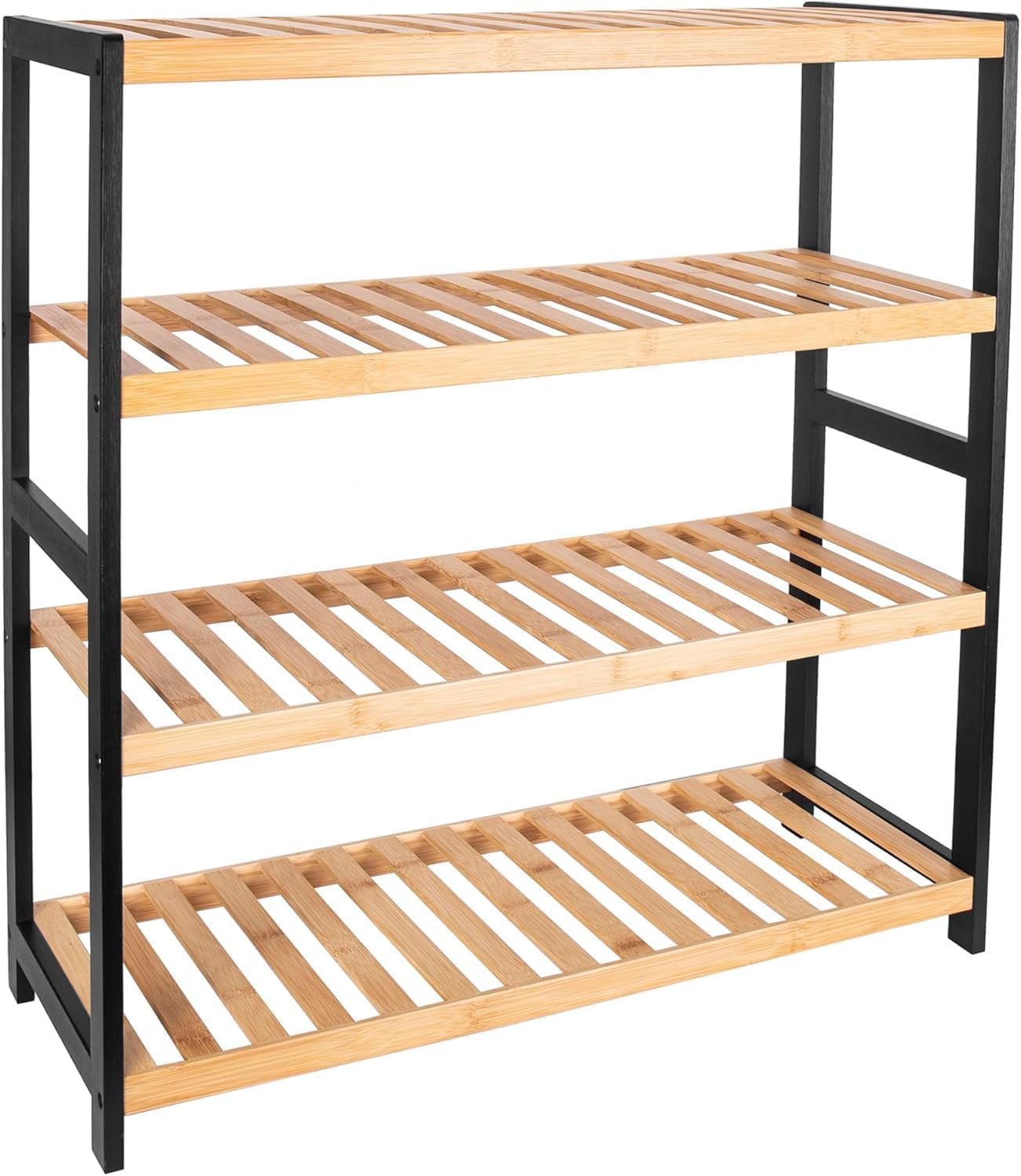 AKH HOUSEWARE 4 Tier Shoe Rack Shoe Storage Rack Bamboo Wooden Rack ...