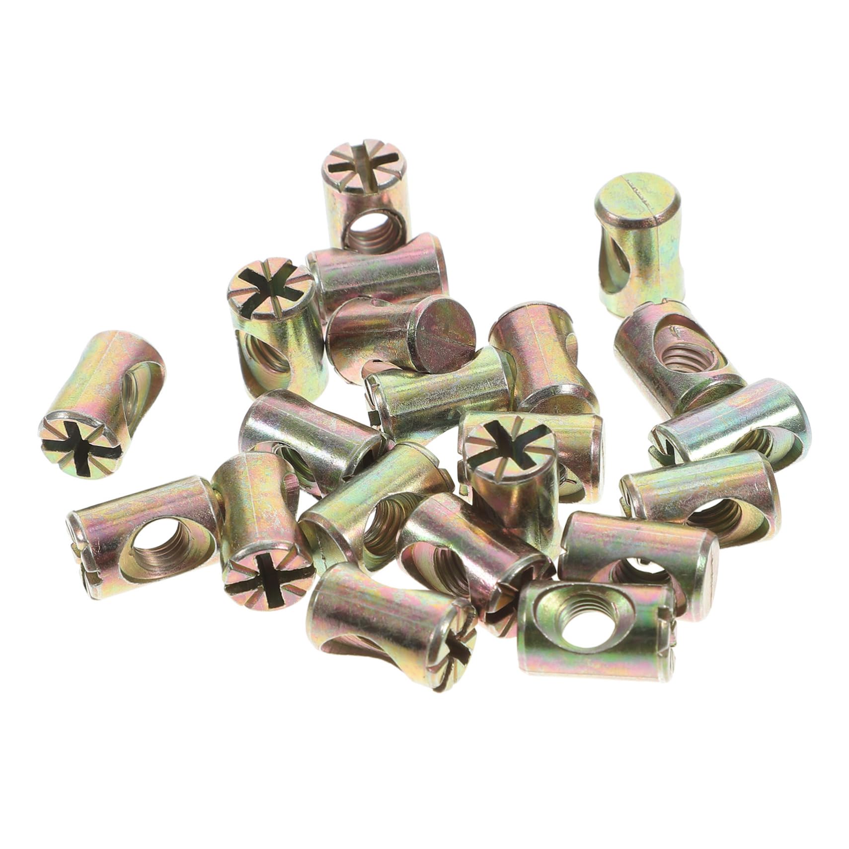 CIYODO Crib Hardware Replacement Kit 20pcs Nuts Slotted Cross Hole Nuts for Furniture