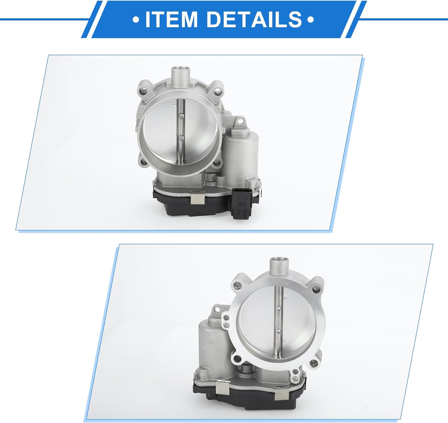 Throttle Body Assembly Compatible for Chrysler 300 for Ram 1500 5.7l 2013-2020, 82mm Aluminum Alloy Silver Tone Engine Throttle Body Actuator