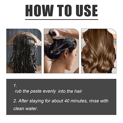 Miniatura 6 de Coloración nutritiva para el cabello a base de plantas, tinte floral de un solo agente, champú de tinte natural de larga duración, tinte de