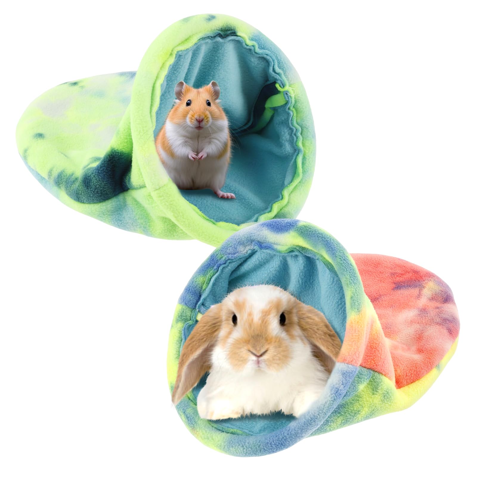 Sesaver 2 Pcs Guinea Pig Snuggle Sack Comfortable Guinea Pig Hideout Portable Hamster Sleeping Bag for Rabbit Bunny Chinchillas Rat Squirrel Hedgehog Cage Accessories
