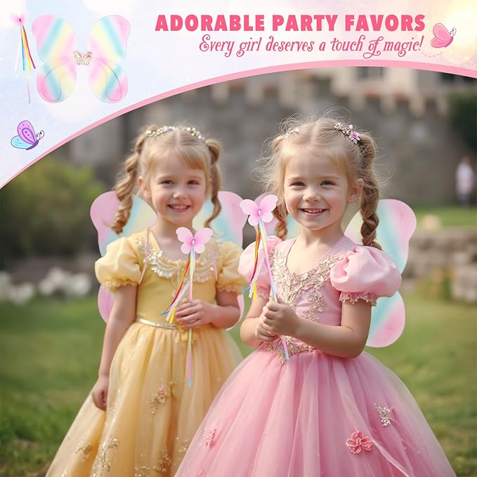 Kit de disfraz de princesa ángel mariposa 6 piezas miniatura 6