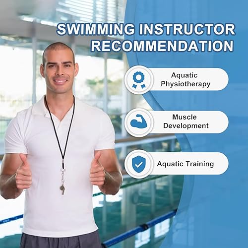 Miniatura 7 de Hikeen Swim Aquatic Cuffs,High-Density EVA Water Aerobics Float Ring Fitness Pool Exercise Weights Set, Water Ankles Arms Belts with Adjustable