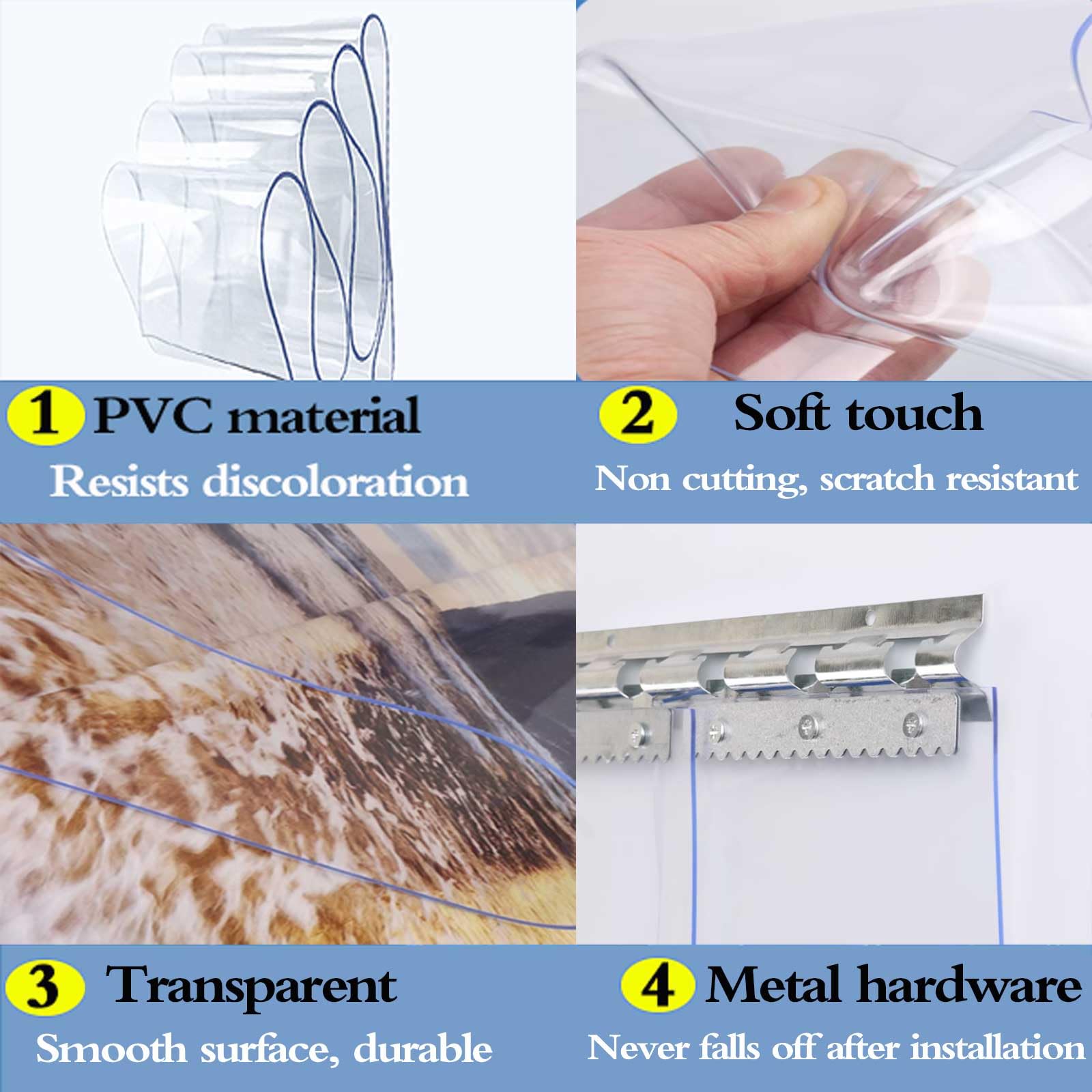 Tende a strisce in PVC, impermeabili e antipolvere, per celle frigorifere, magazzini, negozi, celle frigorifere e garage