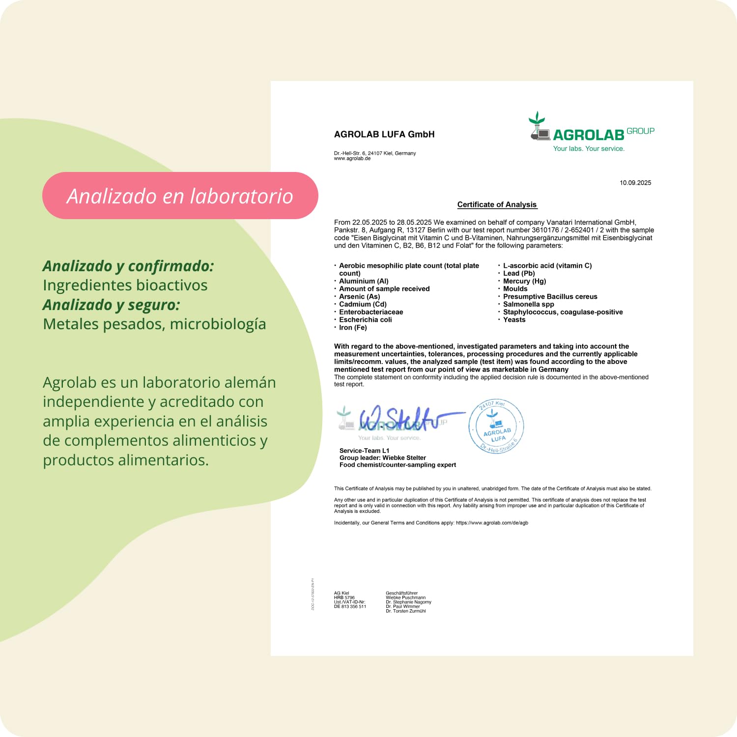 Hierro Suplemento Vegavero® | Vegano | Vitamina C, B12 y Ácido Fólico | Anemia + Energía + Cansancio | Bisglicinato de Hierro | 120 Cápsulas
