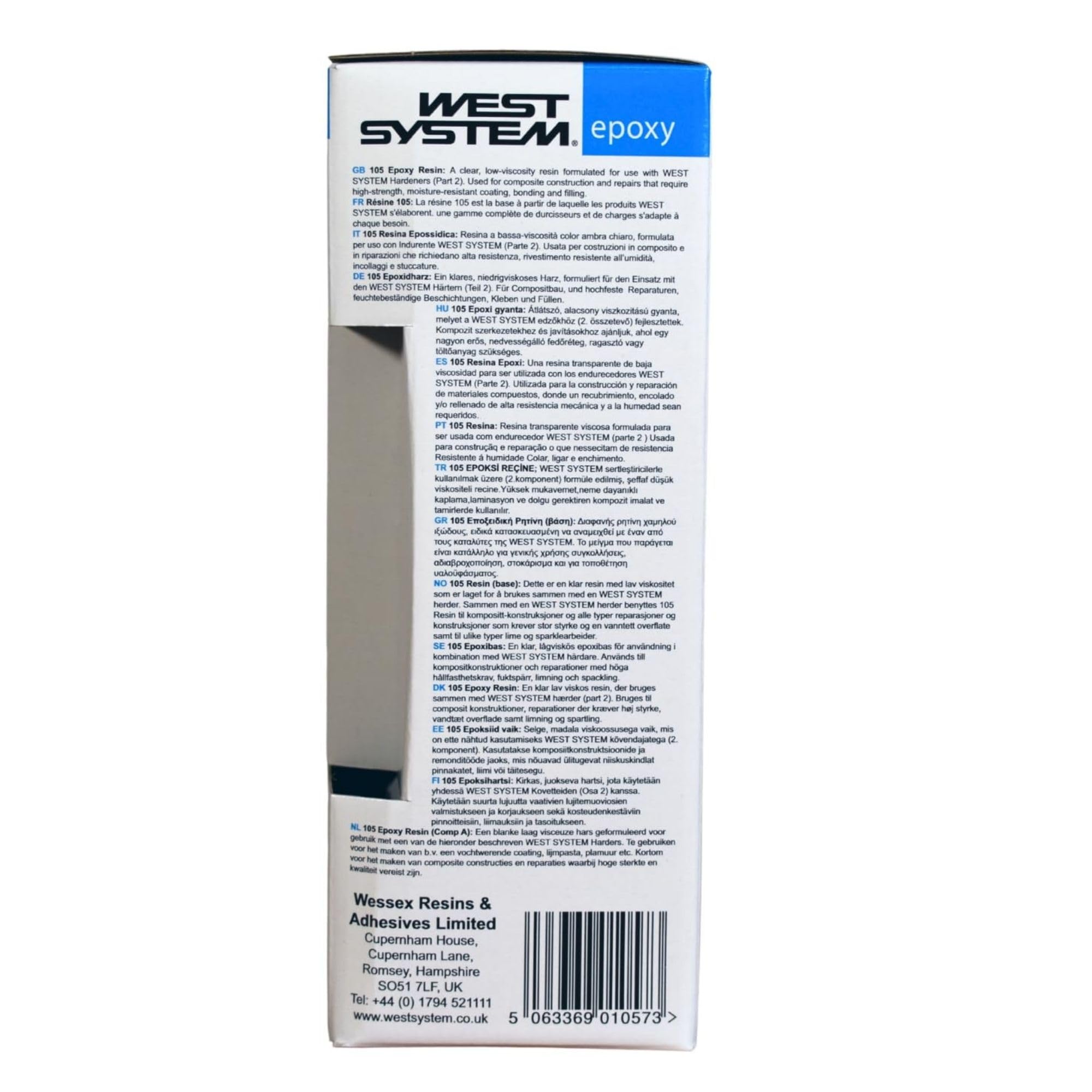 WEST SYSTEM Résine Époxy et Durcisseur 105/206 A Pack - Époxy Bi-composant de Qualité Marine pour Bois & Métal - Adhésif Étanche pour Réparation Bateaux et Utilisation Extérieure