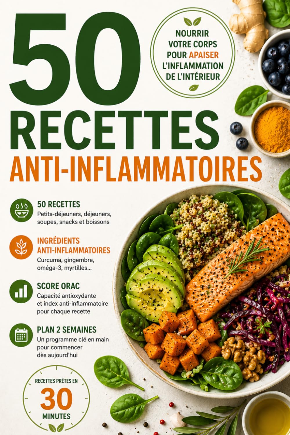 50 Recettes Anti-Inflammatoires: Cuisine naturelle pour réduire l'inflammation, retrouver l'énergie et soulager les douleurs chroniques