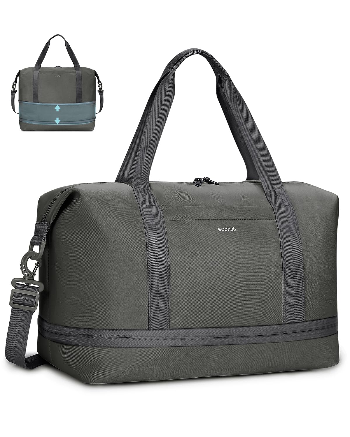 for Ryanair Cabin Bags 40x20x25, Expandable Underseat Hand Luggage Bag, Foldable Carry On Bag with Removable Wet Pocket, Water-Resistant Overnight Hospital Weekend Bag for Women (Green)