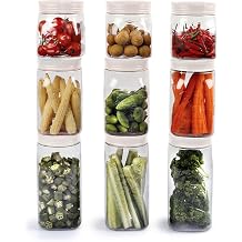 Cello Set of 9 Fridge Door Canisters White 3 Pieces-500ml 3 Pieces-750ml and 3 Pieces-1000ml