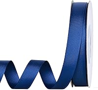 Vista 141 de Rollo de cinta de grogrén sólido YAMA de 5/8 pulgadas - 25 yardas para cintas de envolver regalos, blanco