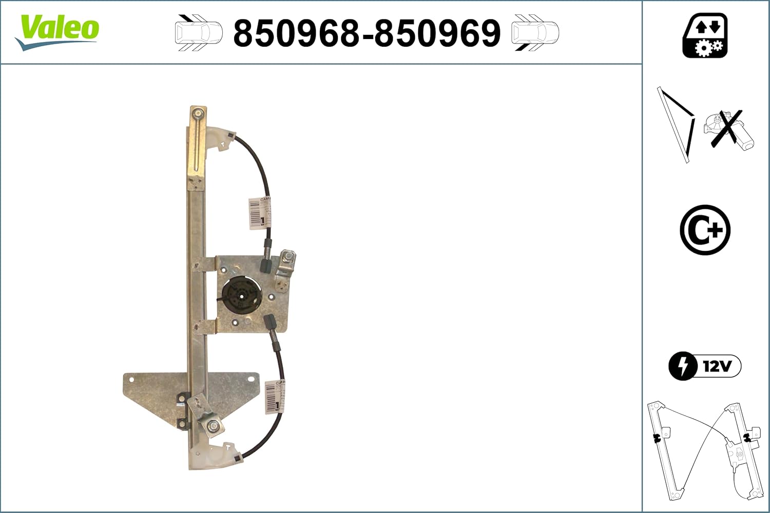 08- CITROEN C3 Picasso Power Window regulator Rear Left with comfort function