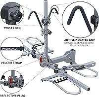 Vista 7 de WILDROAD E-Bike Hitch Rack for Car, Quick Release Handle Wobble Free Smart Tilting Bike Rack, Foldable 2-Bike Rack for Standard, Fat Tire and