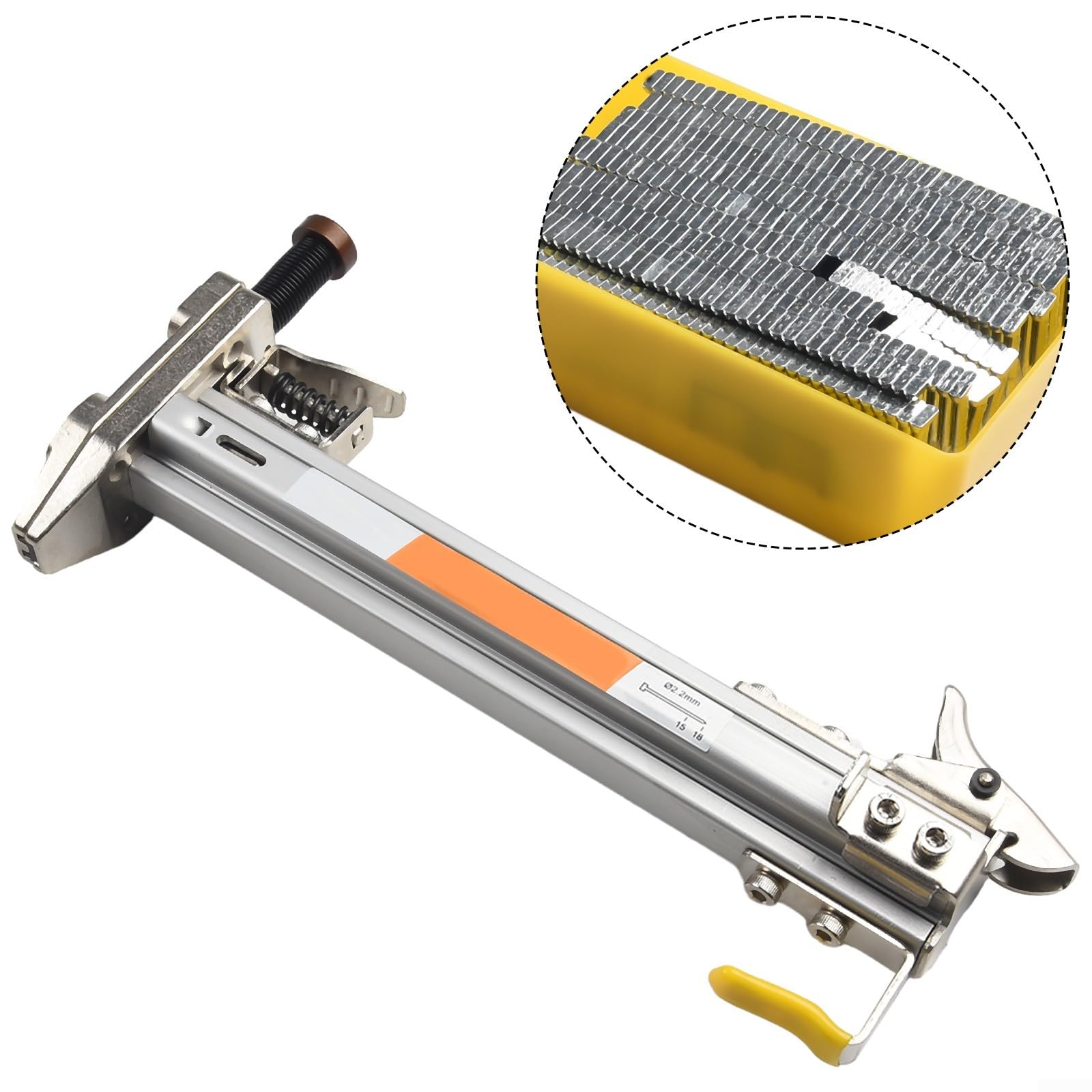 SPORTARC Chiodatrice manuale, per strumento di chiodatura diritta automatica SEMI,Chiodatrice manuale ST18, lega di alluminio per chiodatura dritta automatica SEMI (ST18 con chiodi)