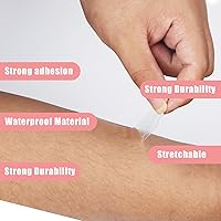 Vista 5 de 48 cintas de peluca para pelucas de encaje, cinta frontal invisible impermeable de doble cara para fijar pelucas (azul)