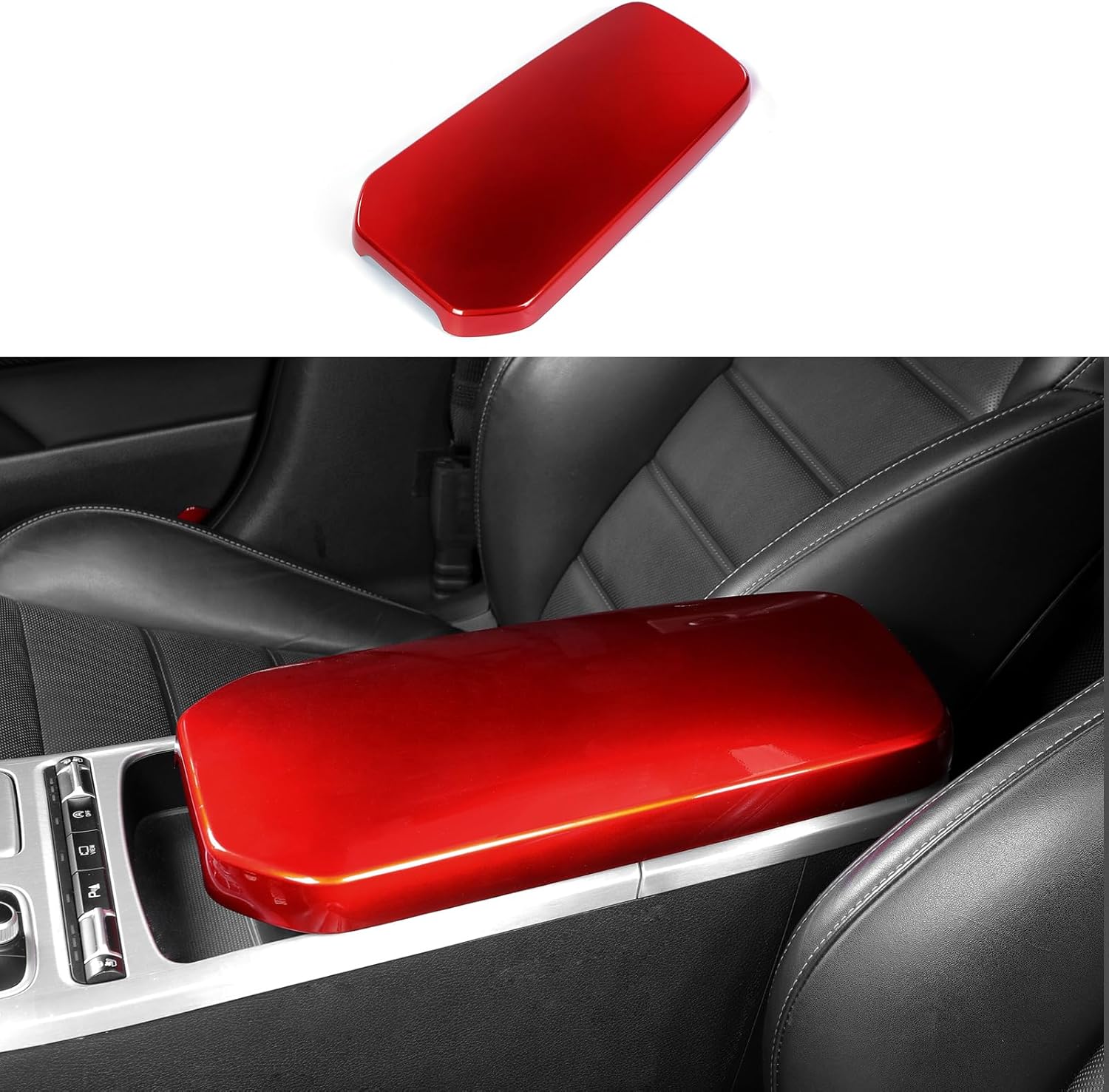 YOUTOOCAR Center Console Armrest Cover Compatible with Kia Stinger 2018-2023 Accessories (Red)