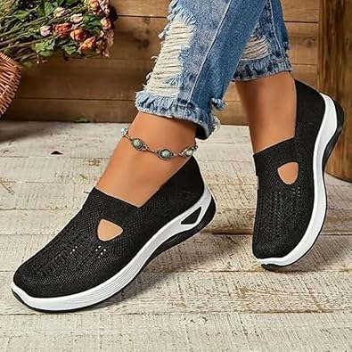 Orthopedic Sneakers for Women Trendy Wide Width Breathable Comfortable Non Slip Casual Walking Workout Gym Sneaker Shoes