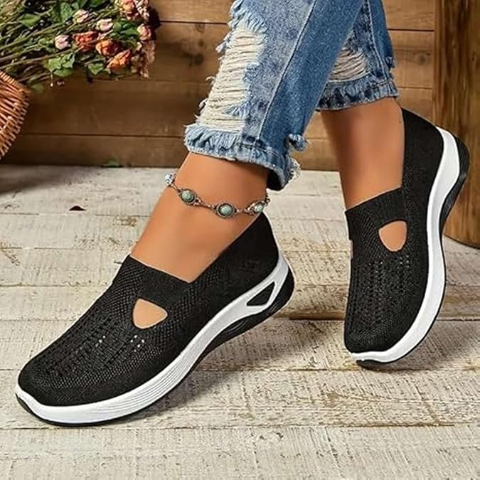 Orthopedic Sneakers for Women Trendy Wide Width Breathable Comfortable Non Slip Casual Walking Workout Gym Sneaker Shoes