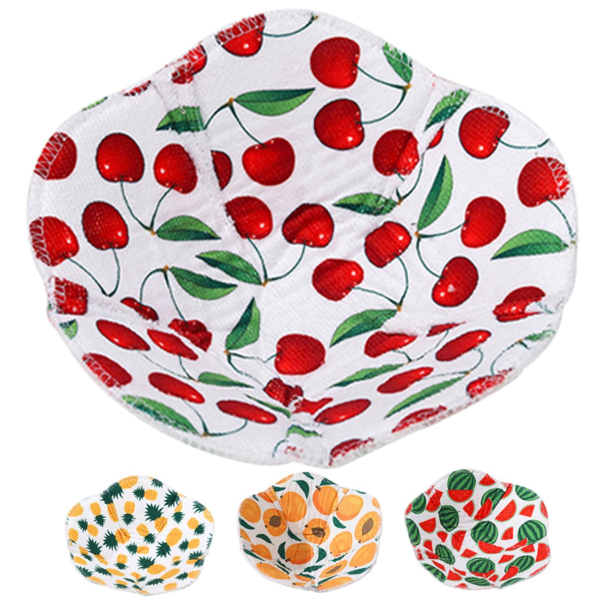 Protectores de cuencos antideslizantes para microondas, diseño frutal resistente al calor