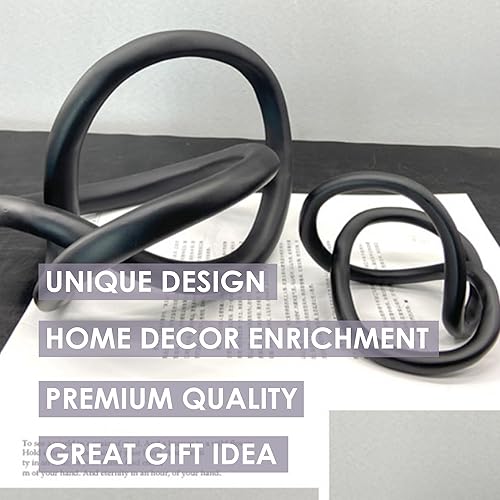 Miniatura 2 de Juju - Decoración de estantería con nudo para sala de estar, decoración de escritorio, decoración del hogar, regalos para mujeres, decoración para