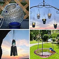 Vista 7 de Cadena colgante ajustable con ganchos, 21 pulgadas, negra - Juego de 10 piezas resistentes para colgar luces de cultivo, corona de Navidad, letreros