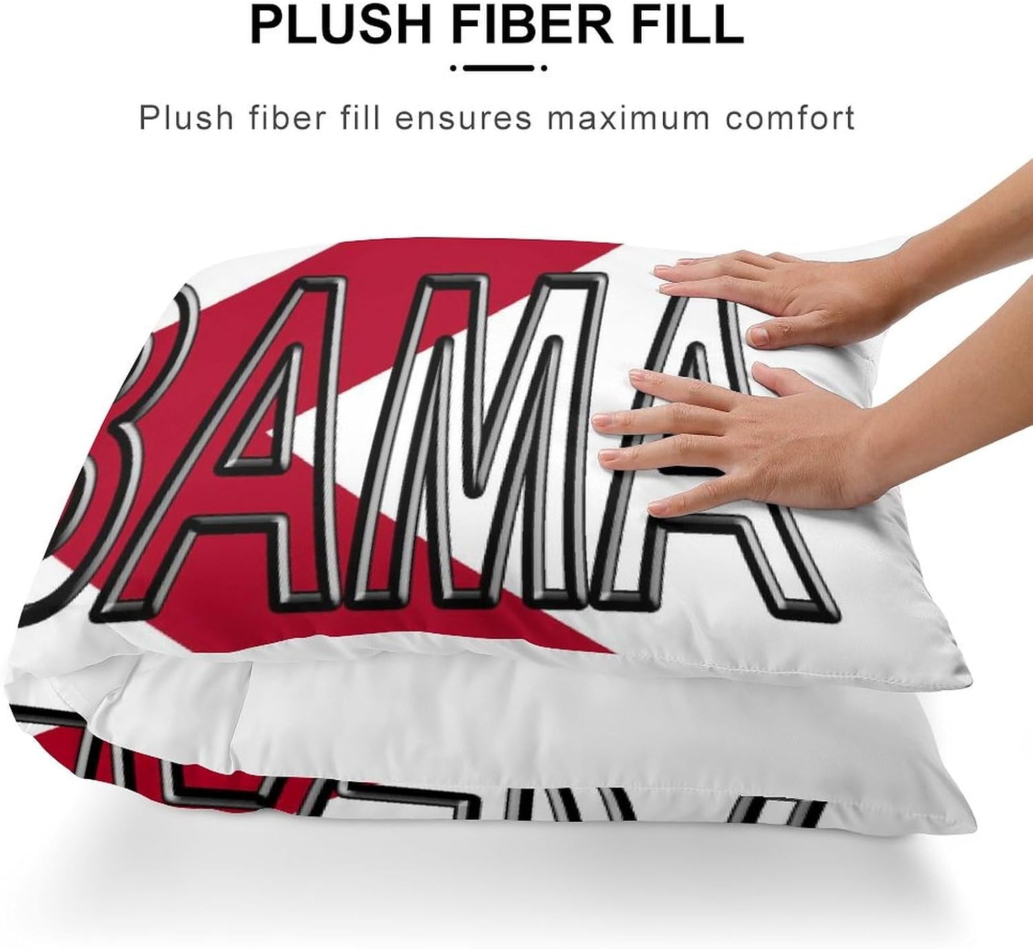 Flag of Alabama State Body Pillow Cover Lightweight Long Pillow Case for Cushion Sofa Living Room Bed 20"×54"