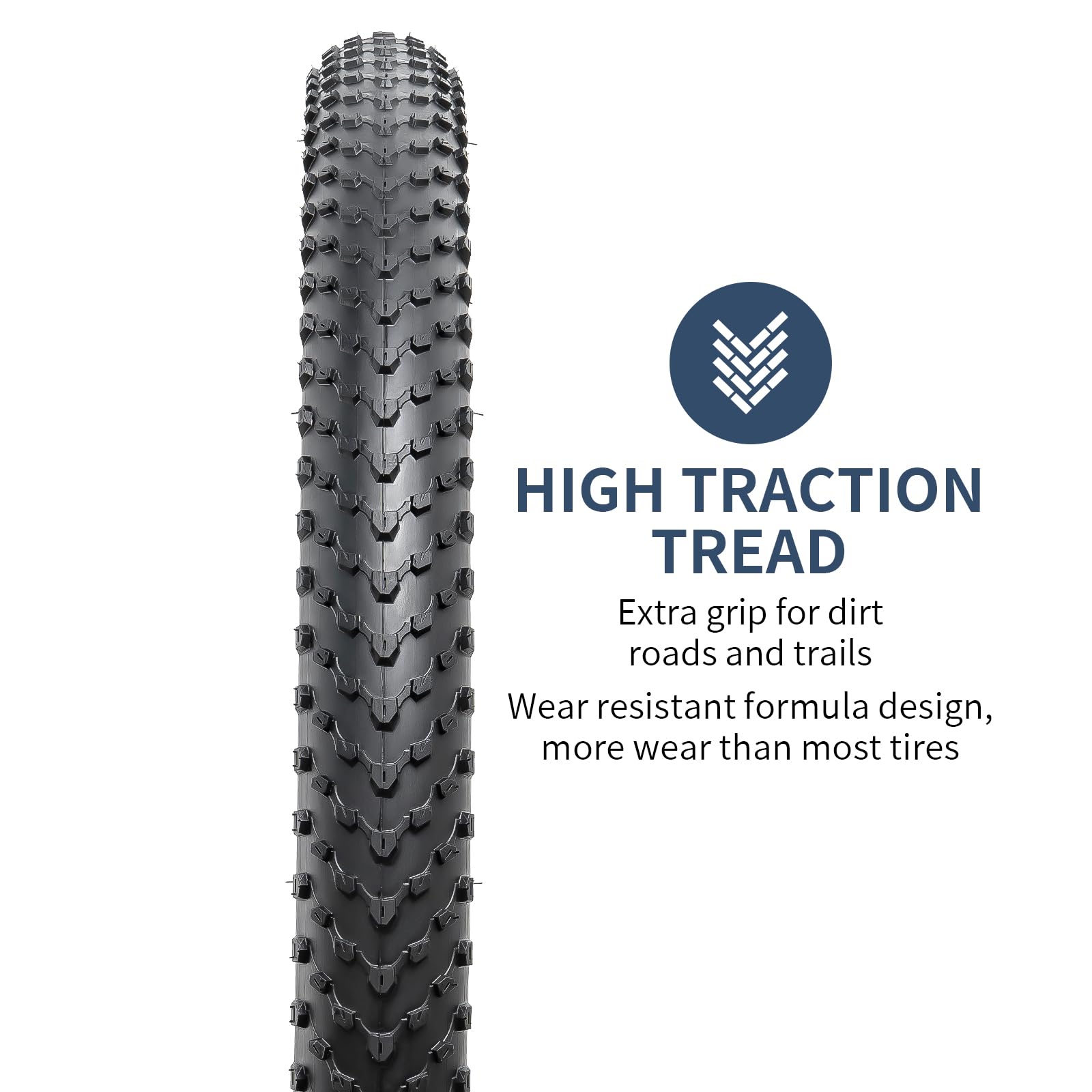 YunSCM 2PCS 27.5" Bike Tyres 27.5x2.40 Tires 60-584 and 27.5" Heavy Duty Inner Tubes Schrader Valve AV32mm,Compatible with 27.5x2.35 27.5x2.40 Bike Bicycle Tyres and Tubes(W-2033) - Image 3