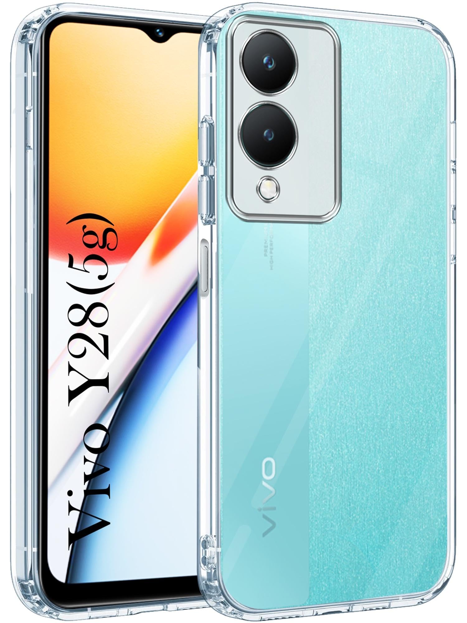 Jkobi Back Cover for Vivo Y28 5G (Silicone Clear Shockproof Case with Camera Protection | Soft and Flexible | Transparent) (B0CTJPVL28) Amazon Price History, Amazon Price Tracker