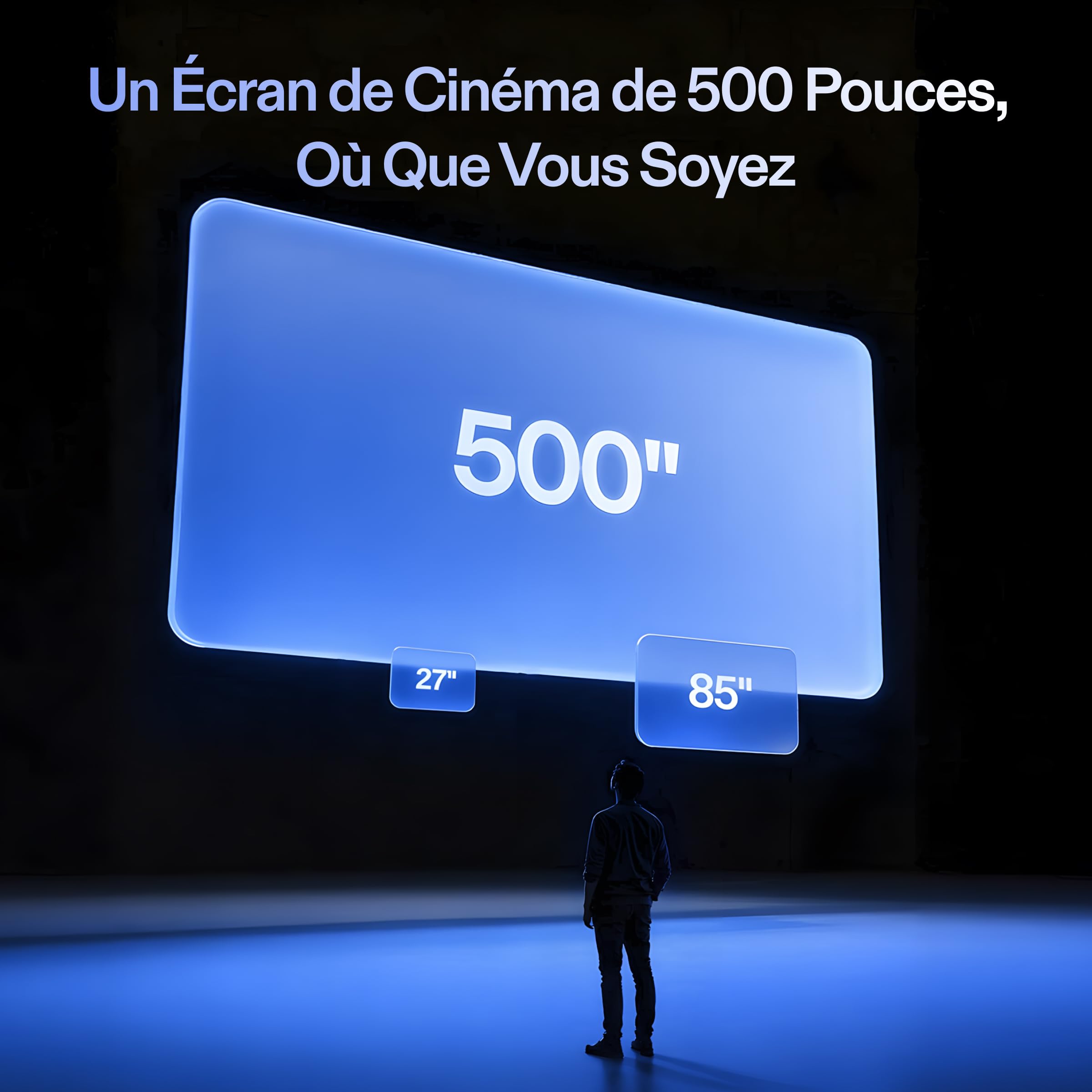 XREAL 1S AR/XR Lunettes, Lunettes de Réalité Augmentée avec Écran Virtuel 500", 52° FOV, 3DoF Natif, Real 3D, X1 Puce, Compatibles USB‑C DisplayPort Appareils, iPhone 17/16/15, Console ROG/SteamDeck