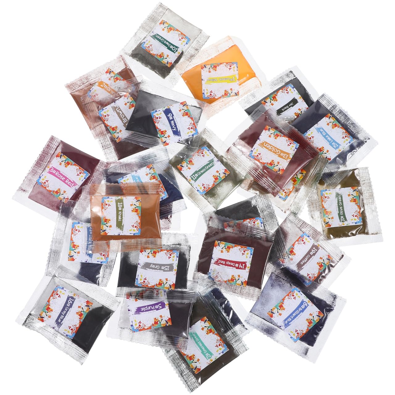 Operitacx 26pcs Tie Dye Powder, 26 Colors Fabric Dyes for Clothing, Tie Powder Refills Party Supplies for ing Children and Adults — image 1