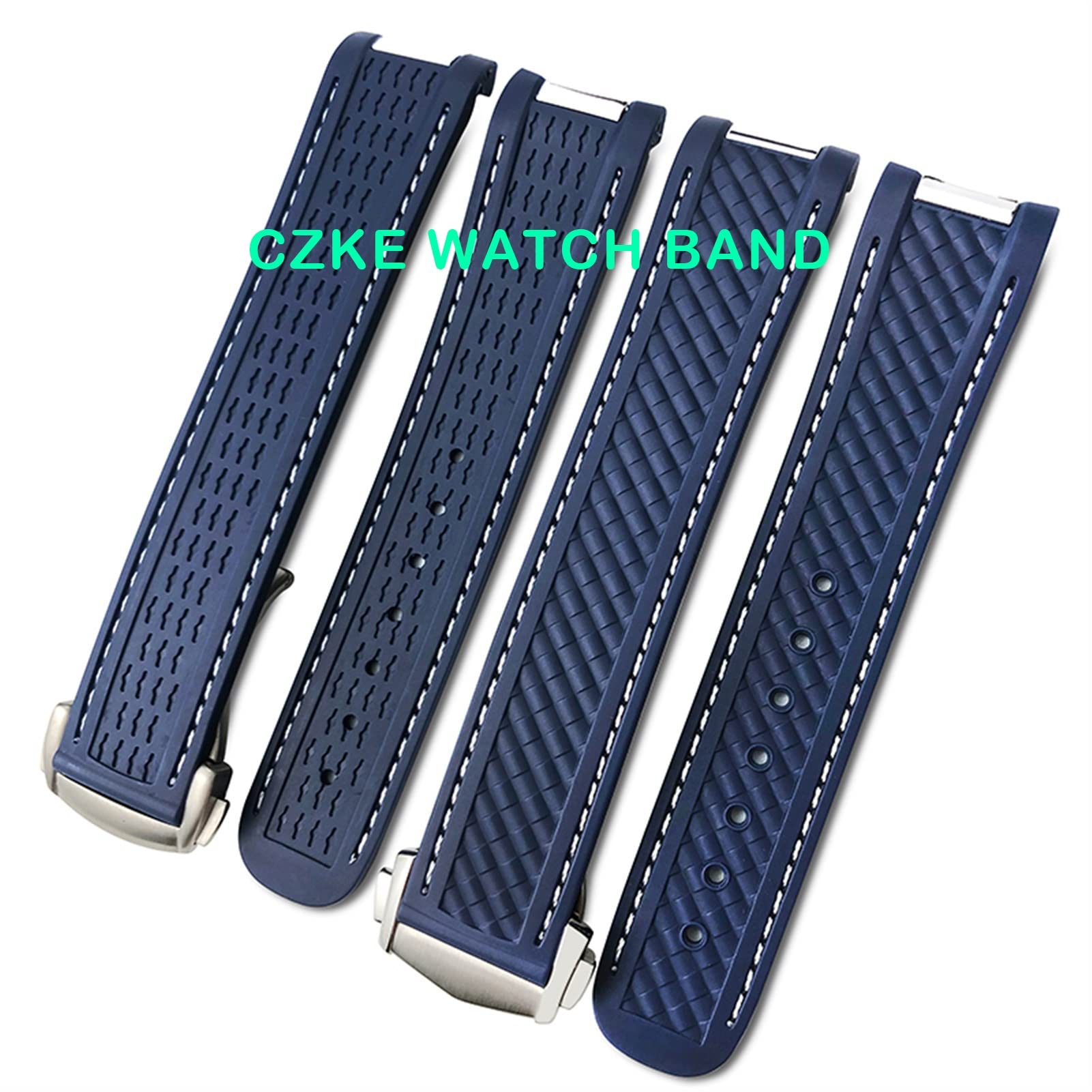 20mm Gummi Silikon Uhrenarmband Fit Für Omega Seamaster 300 AT150 Aqua Terra Ultra Light 8900 Stahl Schnalle Uhrenarmband Armbänder