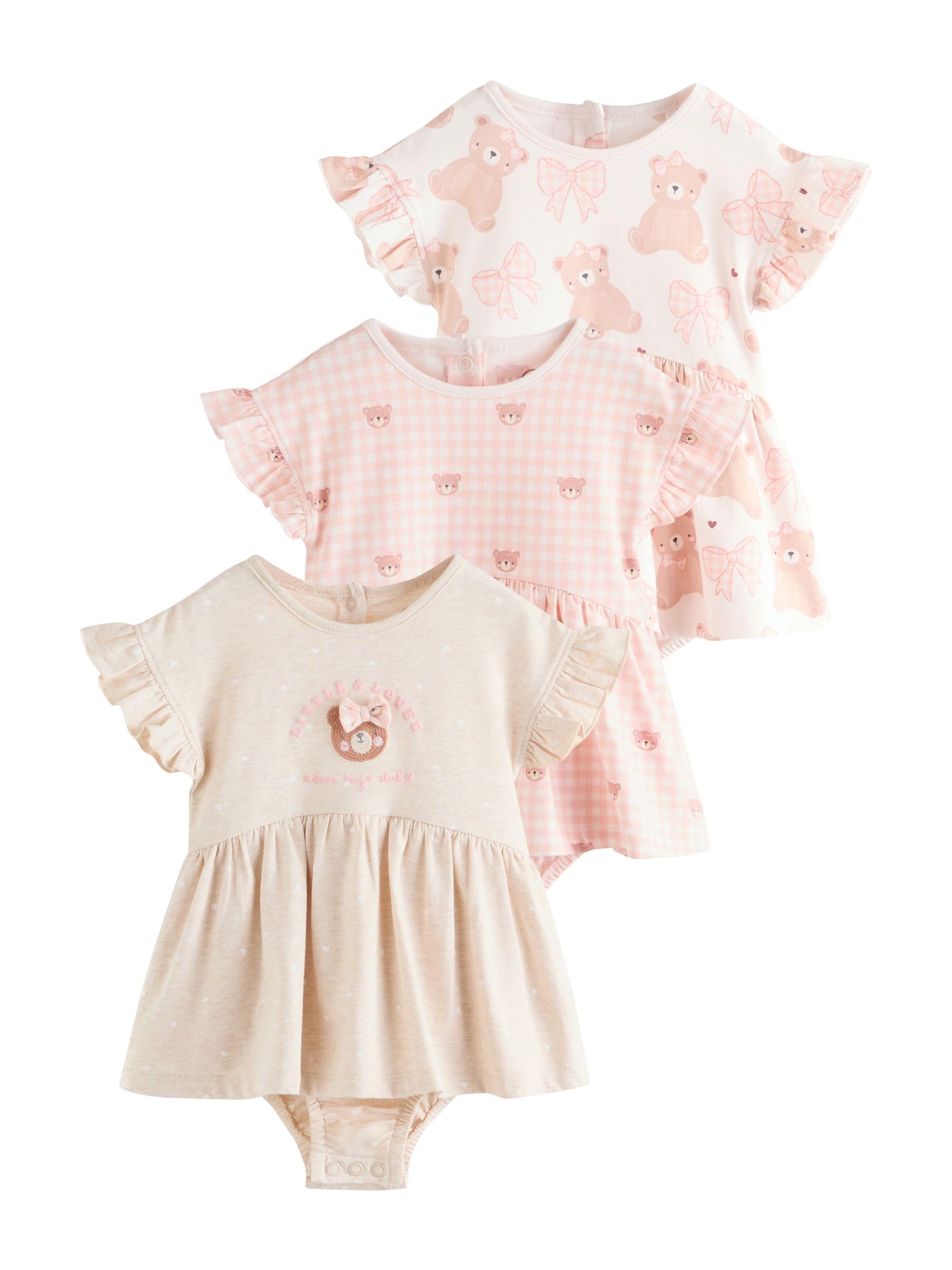 NEXT Bébé fille Grenouillères en jersey, lot de 3