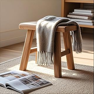 LLYLAFDC 19“ Farmhouse Wooden Living Room Dining Indoor Multifunctional Elm Benches Wood Kitchen Entryway Solid Wood Bench for Hallway 50cm