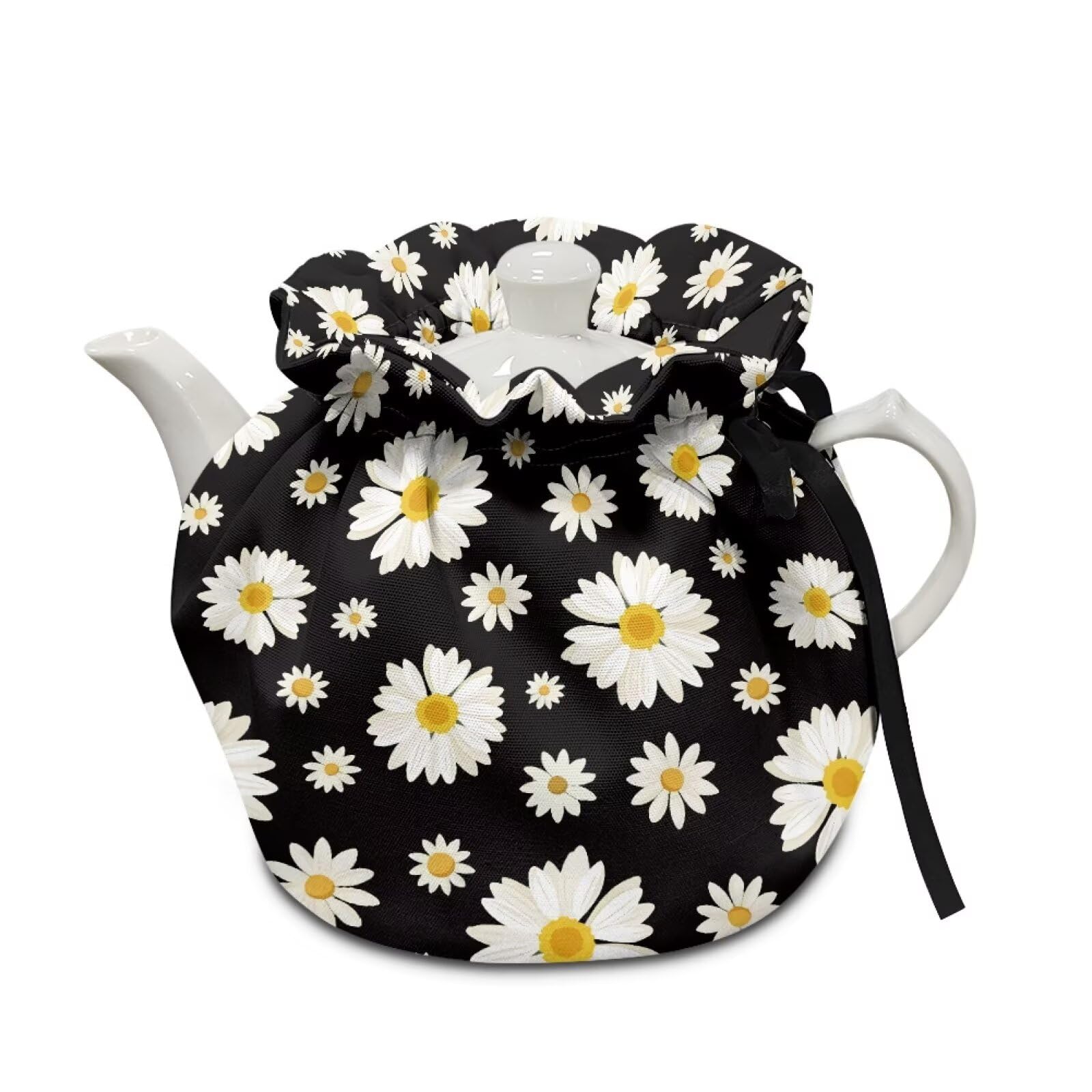 Daisy Tea Cosy for Teapots Washable Heat Preservation Tea Pot Dust Cover Tea Kettle Quilt for Home Kitchen Decorative Accessories