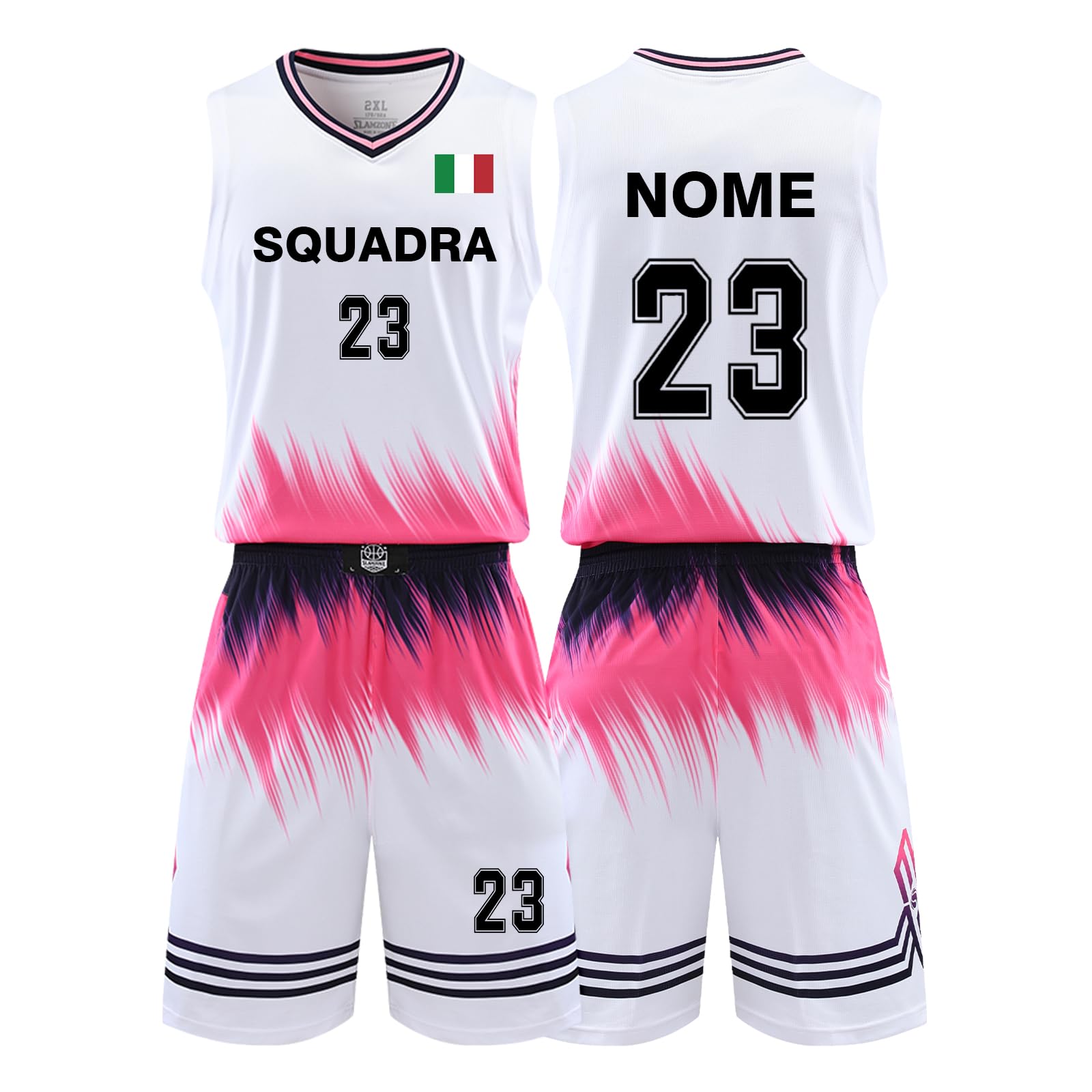 LAIFU Maglie da Basket Personalizzate con Nome, Numero della Squadra e Logo per Adulti e Bambini