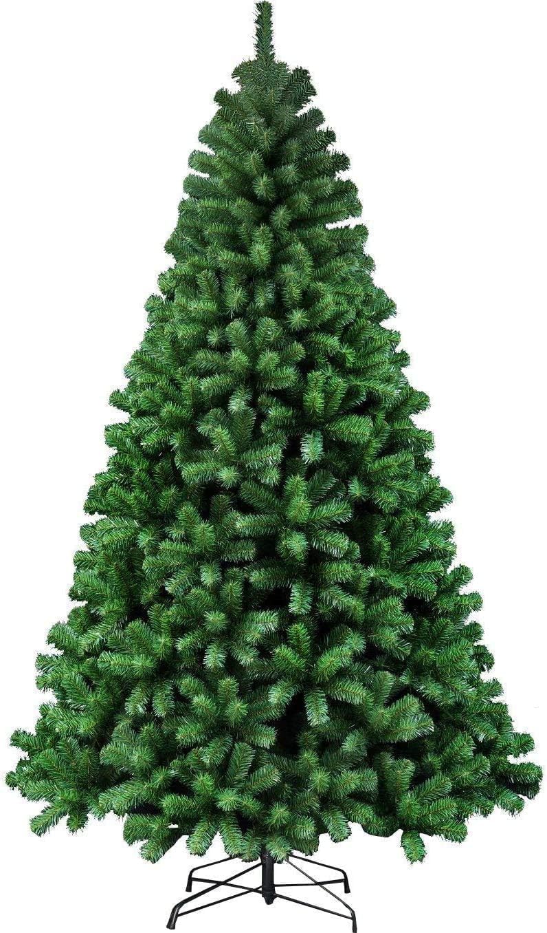 FlickBuyz Christmas Tree – Premium Artificial Green Xmas Pine Tree – 3FT, 4FT, 5FT, 6FT, 7FT Foldable Bushes, Indoor/Outdoor (7FT)