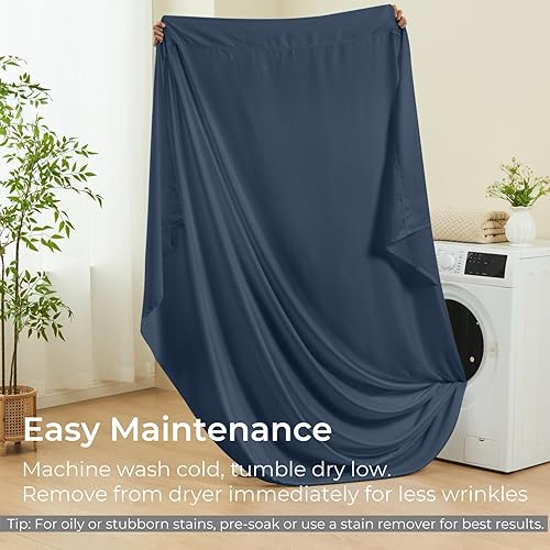 Miniatura 7 de GOKOTTA Juego de sábanas de 6 piezas tamaño Queen, sábanas ultrasuaves, refrescantes para personas que duermen con calor  Sábanas sedosas y