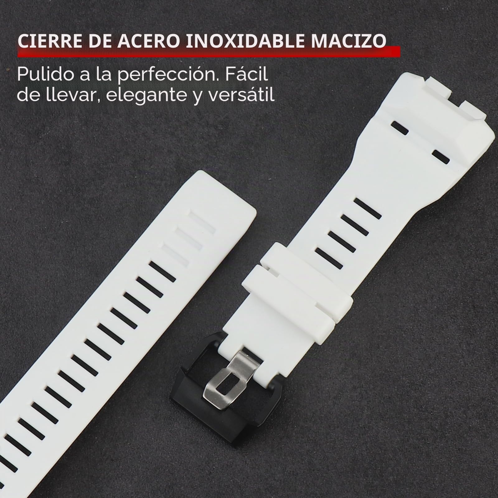 Correa de repuesto de silicona suave para reloj Casio GBD-100 para hombre