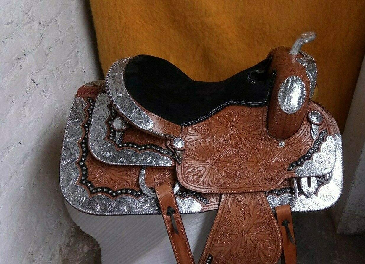 Equestrian Universe Western Barrel Racing Sella Con Poggiatesta e Collo