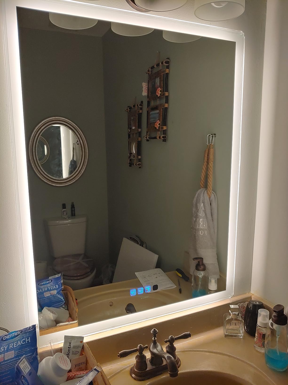 $27/mo - Finance GANPE 20 x 28 inch LED Bathroom Mirror with Motion ...