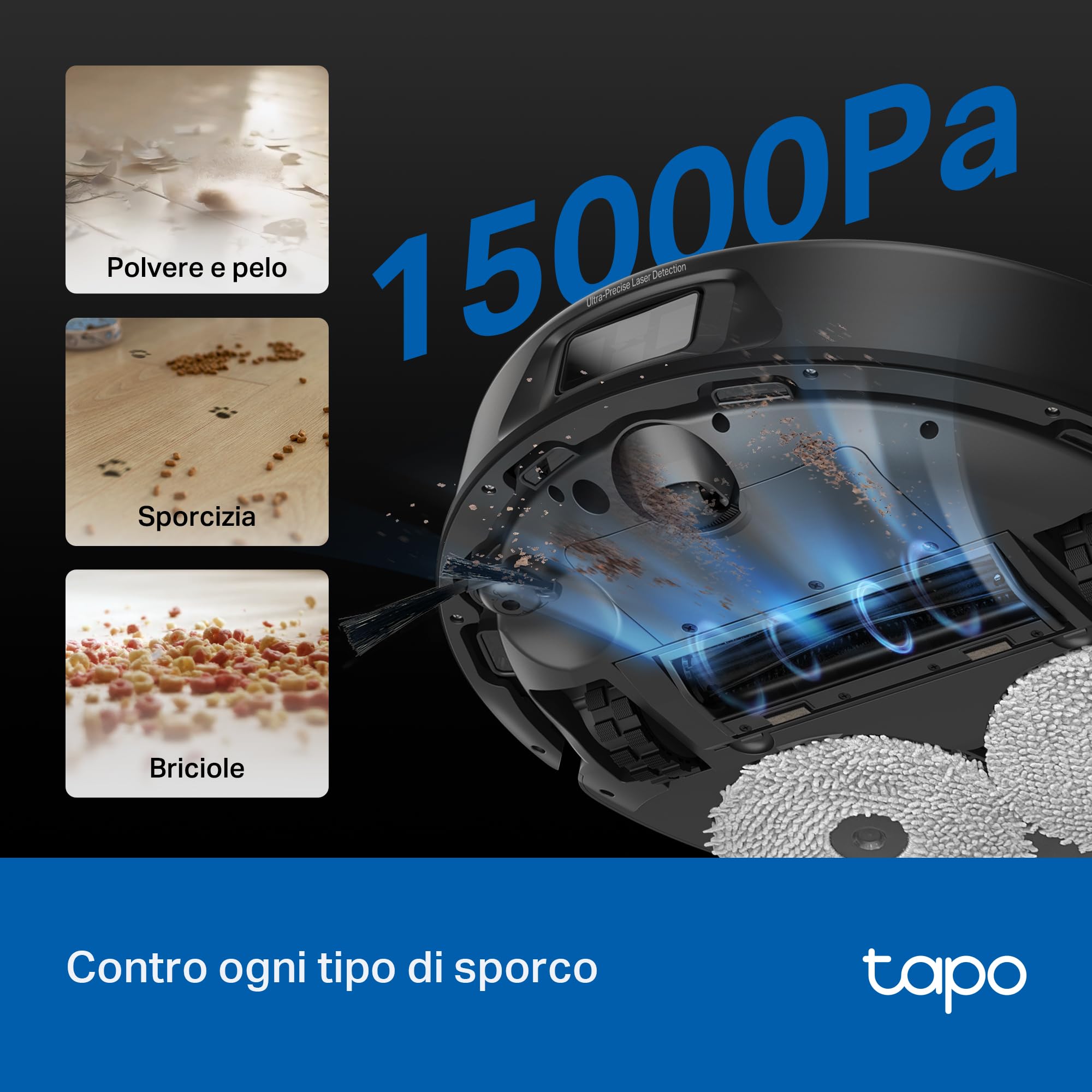 Tapo RVA310 – 6 Panni Mop Lavabili E Riutilizzabili Per Robot Aspirapolvere Tapo RV50 Pro Omni E RV50 Omni