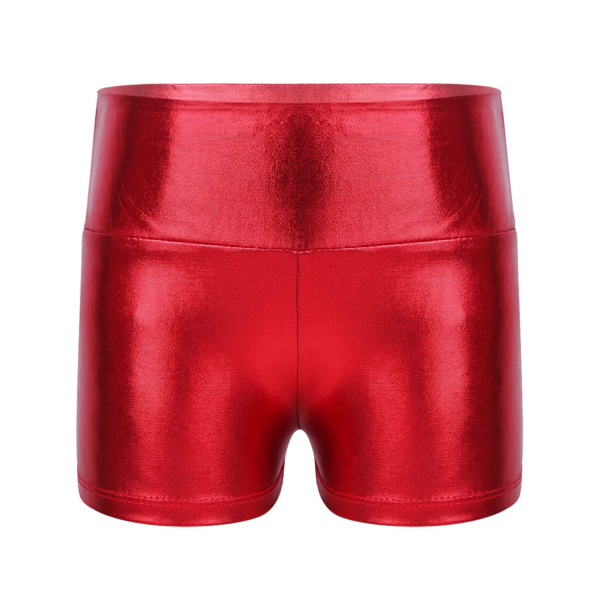 Agoky Dziewczęce metaliczne krótkie spodenki Stretch Slim Fit Hot Pants Gimnastyka Turn Sport bokserki
