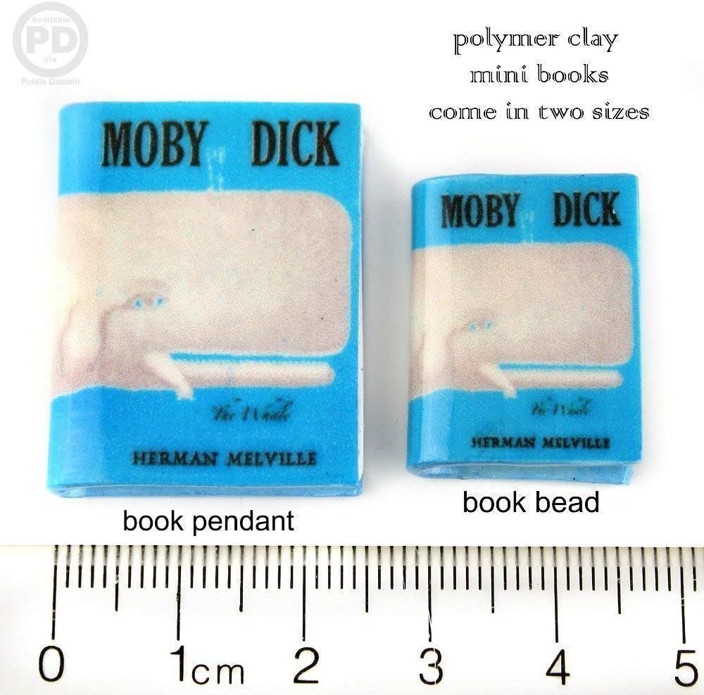 Moby Dick Herman Melville Clay Mini Book Framed Ornament Home Wall Decoration Trim Favor Trinket
