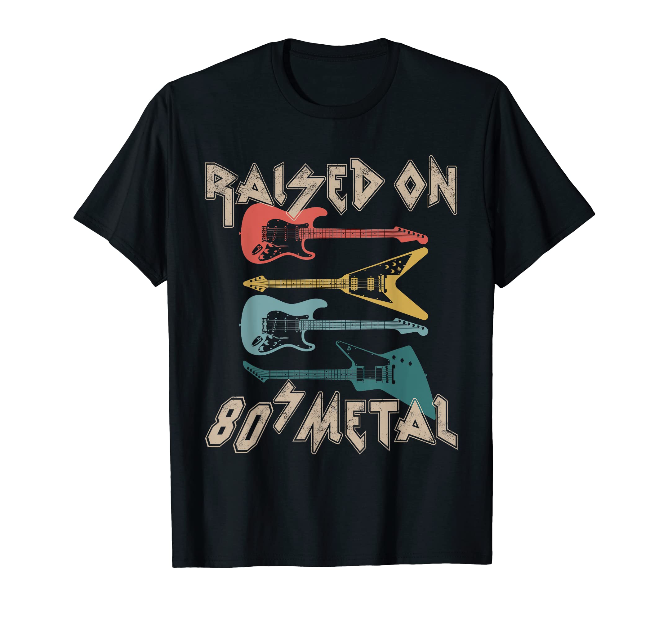 Raised On 80s Metal 80s Rock Hair Bands Metal Music Fans T-Shirt