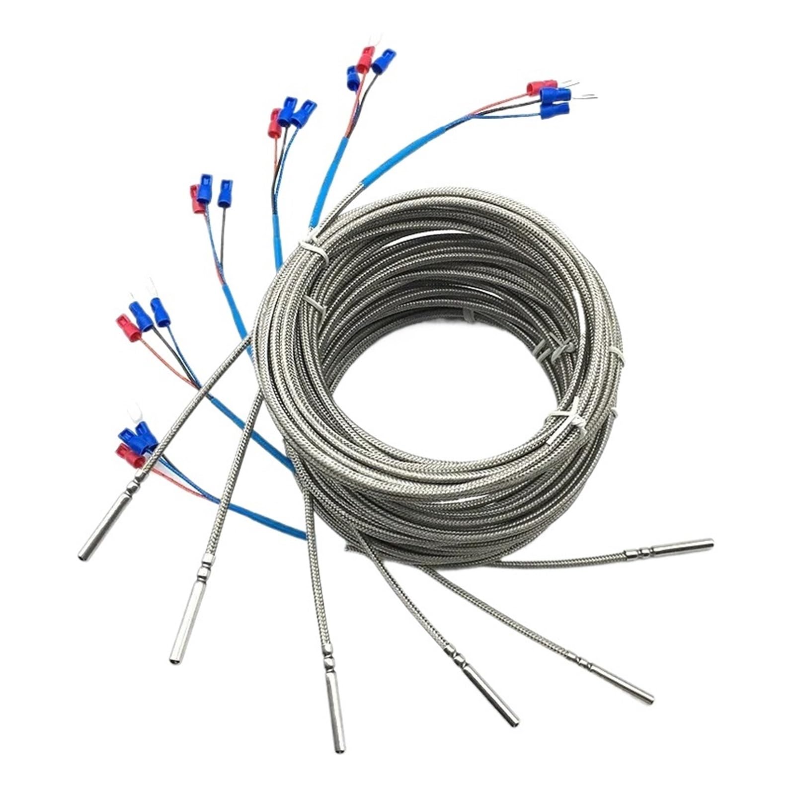 Tipo de sonda de alta temperatura Pt100, sensor, aislamiento de fibra de vidrio, resistencia térmica de platino, 450 ℃ | 5m