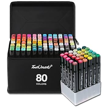 Amazon | マーカーペン 80色 油性ペン セット サインペン