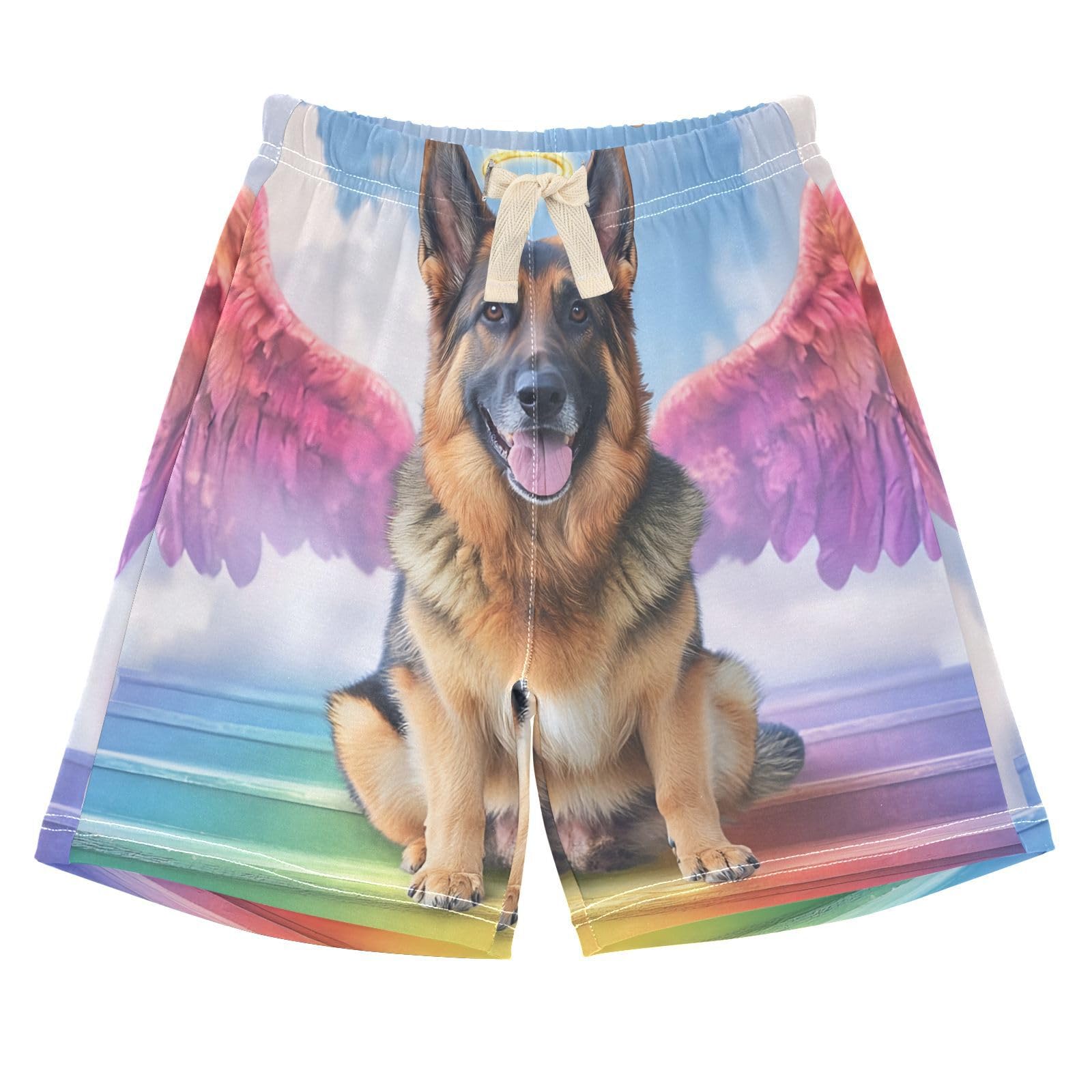 Unisex Baby Shorts Dog Rainbow Angel Wings Cotton Shorts for Toddlers 3T 202c0756