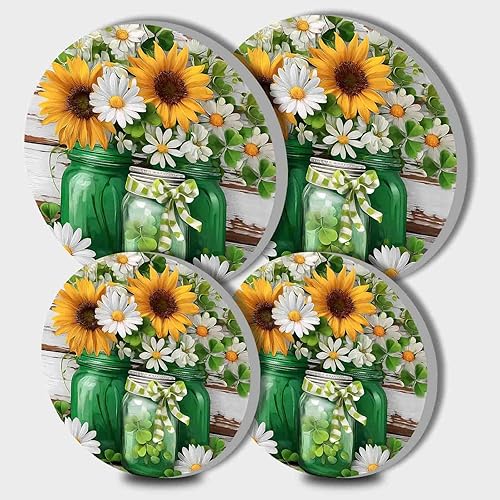 Fundas para quemadores de estufa de girasol y hojas, juego de 4, 8 y 10 pulgadas, cubiertas superiores para estufa eléctrica, cubierta de estufa de